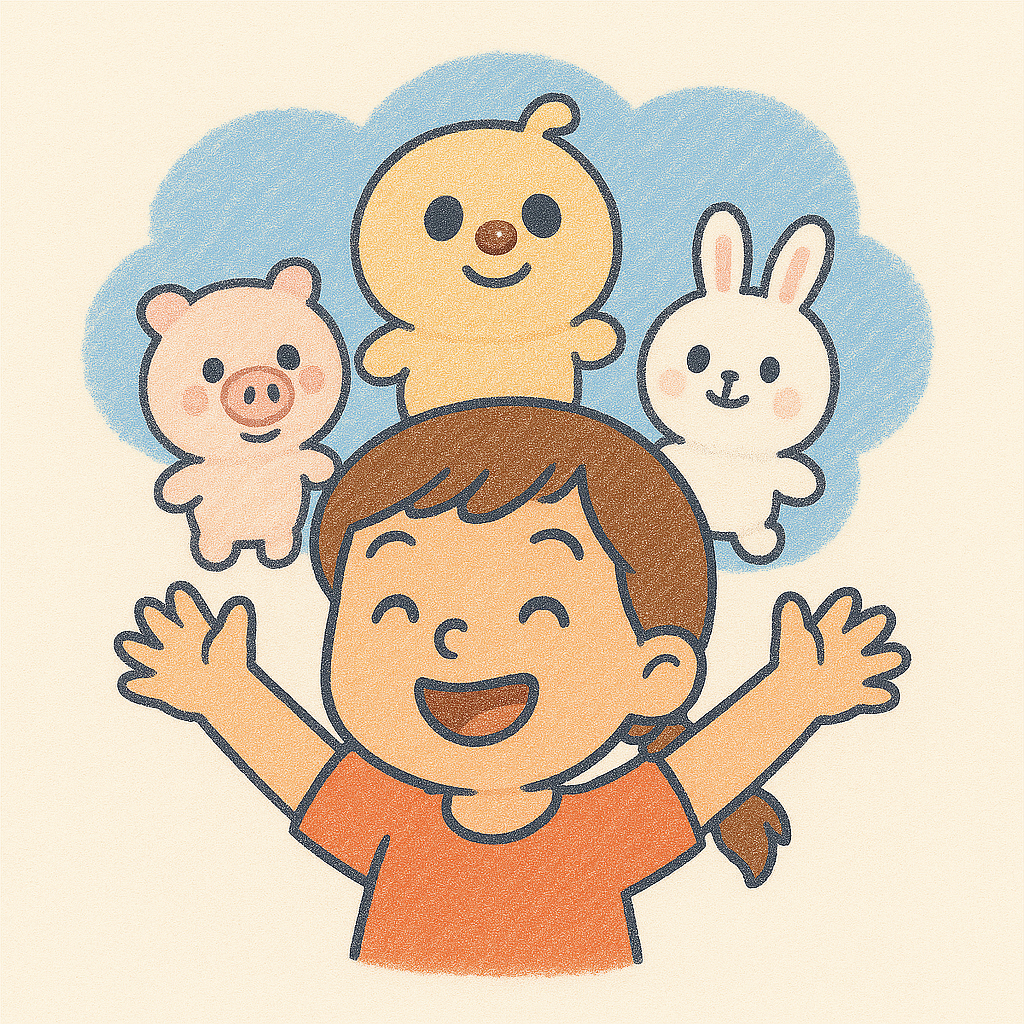 Children playing and learning